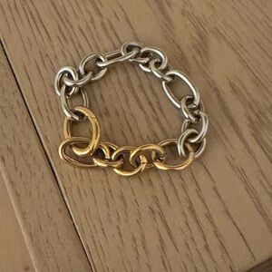 Gold and Silver Chain Bracelet